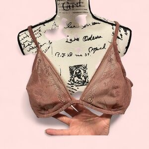 Victoria’s Secret Incredible bra lace mesh mauve 36C unlined